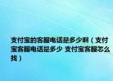 支付宝的客服电话是多少啊（支付宝客服电话是多少 支付宝客服怎么找）