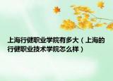 上海行健职业学院有多大（上海的行健职业技术学院怎么样）
