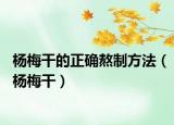 杨梅干的正确熬制方法（杨梅干）