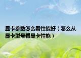 显卡参数怎么看性能好（怎么从显卡型号看显卡性能）