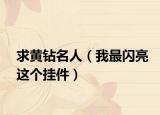 求黄钻名人（我最闪亮这个挂件）