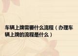 车辆上牌需要什么流程（办理车辆上牌的流程是什么）