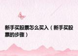 新手买股票怎么买入（新手买股票的步骤）