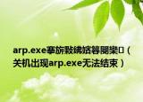 arp.exe搴旂敤绋嬪簭閿欒（关机出现arp.exe无法结束）