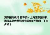 浦东国际机场 停车费（上海浦东国际机场停车场收费标准我要停5天想问一下多少钱）