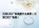 兰蔻口红广告语是什么意思（兰蔻口红广告曲）