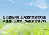 当日最新消息 上海堂食鼓励实行桌长制是什么意思 已经恢复堂食了吗