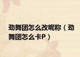 劲舞团怎么改昵称（劲舞团怎么卡P）