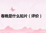 春晚是什么短片（评价）