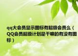 qq大会员显示图标有超级会员么（QQ会员超级计划是干嘛的有没有图标）