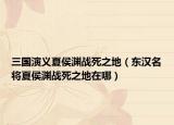 三国演义夏侯渊战死之地（东汉名将夏侯渊战死之地在哪）
