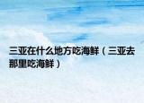 三亚在什么地方吃海鲜（三亚去那里吃海鲜）