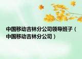 中国移动吉林分公司领导班子（中国移动吉林分公司）