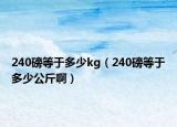 240磅等于多少kg（240磅等于多少公斤啊）