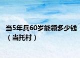 当5年兵60岁能领多少钱（当托村）