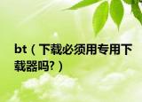 bt（下载必须用专用下载器吗?）