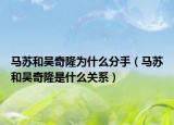 马苏和吴奇隆为什么分手（马苏和吴奇隆是什么关系）