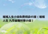 璀璨人生小说免费阅读45章（璀璨人生 九节金鞭所著小说）