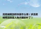 流星蝴蝶剑修改器怎么用（求流星蝴蝶剑改变人物衣服的补丁）