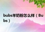 bubs羊奶粉怎么样（Bubs）