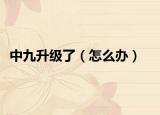 中九升级了（怎么办）