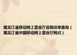 黑龙江省移动网上营业厅官网详单查询（黑龙江省中国移动网上营业厅网点）