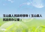 玉山县人民政府领导（玉山县人民政府办公室）