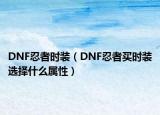 DNF忍者时装（DNF忍者买时装选择什么属性）