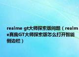realme gt大师探索版问题（realme真我GT大师探索版怎么打开智能侧边栏）