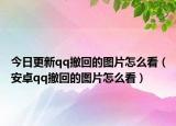 今日更新qq撤回的图片怎么看（安卓qq撤回的图片怎么看）