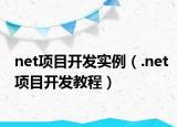 net项目开发实例（.net项目开发教程）
