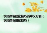 衣服颜色搭配技巧简单又好看（衣服颜色搭配技巧）