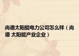 尚德太阳能电力公司怎么样（尚德 太阳能产业企业）