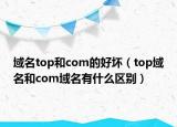 域名top和com的好坏（top域名和com域名有什么区别）