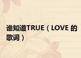 谁知道TRUE（LOVE 的歌词）