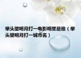 举头望明月打一电影明星是谁（举头望明月打一城市名）