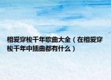 相爱穿梭千年歌曲大全（在相爱穿梭千年中插曲都有什么）