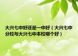 大兴七中好还是一中好（大兴七中分校与大兴七中本校哪个好）