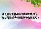 湖北新洋丰肥业股份有限公司怎么样（湖北新洋丰肥业股份有限公司）