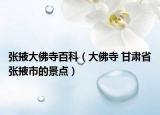 张掖大佛寺百科（大佛寺 甘肃省张掖市的景点）