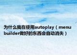 为什么我在使用autoplay（menu builder做好的东西会自动消失）