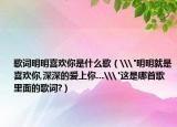 歌词明明喜欢你是什么歌（\