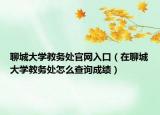 聊城大学教务处官网入口（在聊城大学教务处怎么查询成绩）