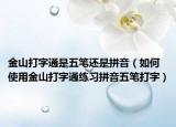 金山打字通是五笔还是拼音（如何使用金山打字通练习拼音五笔打字）