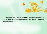 一个扇形的圆心角为（30 °半径为 12 cm 则这个扇形的面积为   ．