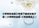 小学教材全解三年级下册语文电子版（小学教材全解-三年级英语上）