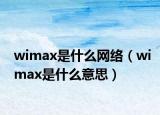wimax是什么网络（wimax是什么意思）