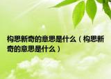 构思新奇的意思是什么（构思新奇的意思是什么）