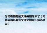 为啥电脑有的文件夹删除不了（电脑里面总有些文件夹删除不掉怎么办）