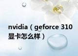nvidia（geforce 310显卡怎么样）